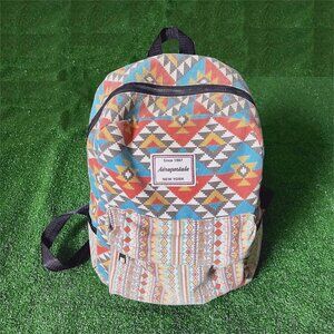 Aeropostale Geometric Pattern Bohemian Style Pockets Medium Backpack Bookbag